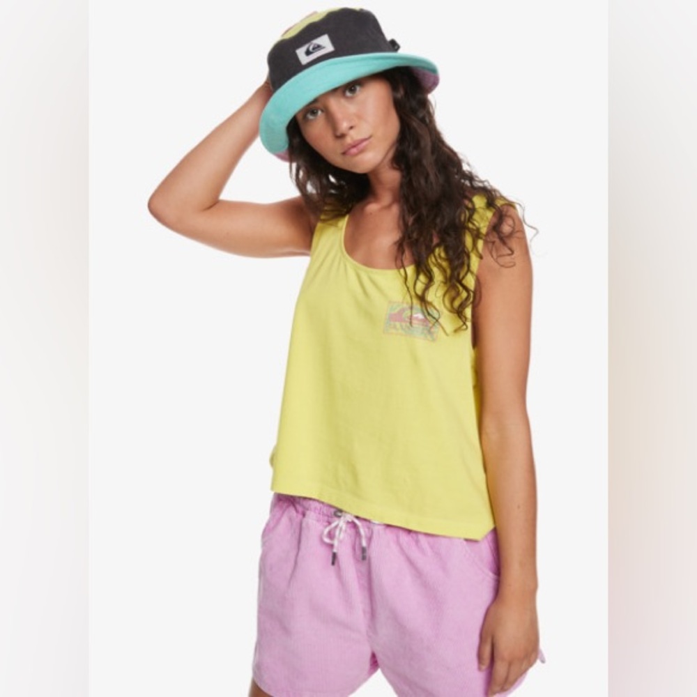 QUIKSILVER Lime Crop Tank NWT SZ XL